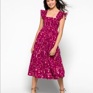 Hill House Ellie Nap Dress Burgundy Botanical Large